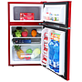 Top Freezer Refrigerator, Red, W485*D850*H510mm, 90L