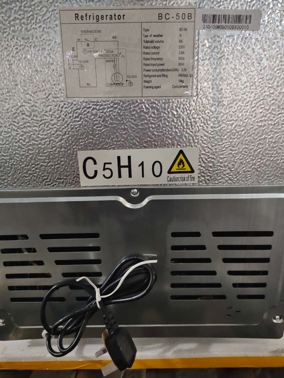 50L Compressor Mini  Refrigerator/Bar, W445*D480*H520mm