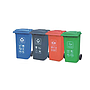 PUFFIN Platinum Plastic Aristo Big 120 Ltr Garbage Waste Trash Bucket Dustbin with Wheels and Lid (Green)