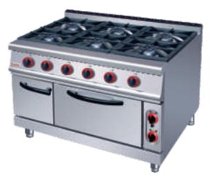 6-Burner Gas range with oven