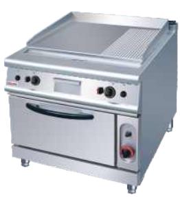 1/3 Gas griddle with oven