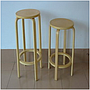 Curved wooden stool