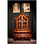 Dutch crepe walnut window display case