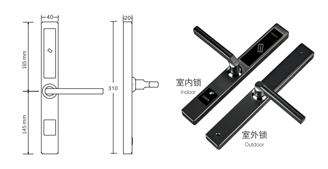 Hotel Sensor Lock, SUS 304,