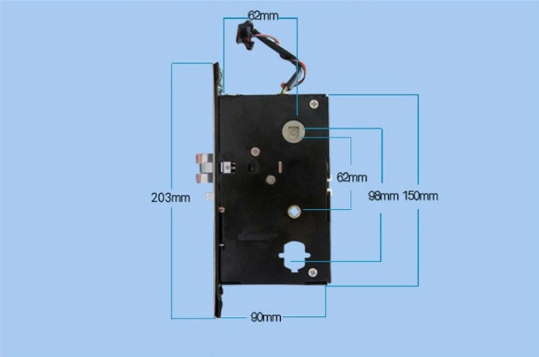 Hotel Sensor Lock B Style, Gold