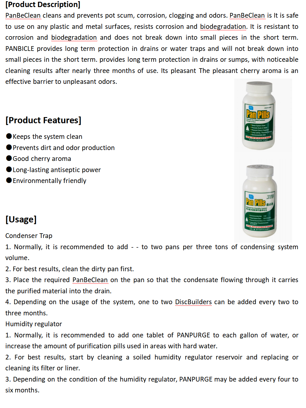 Air Conditioner Sterilisation & Anti-Mould Tablet(Pan Pills),210G