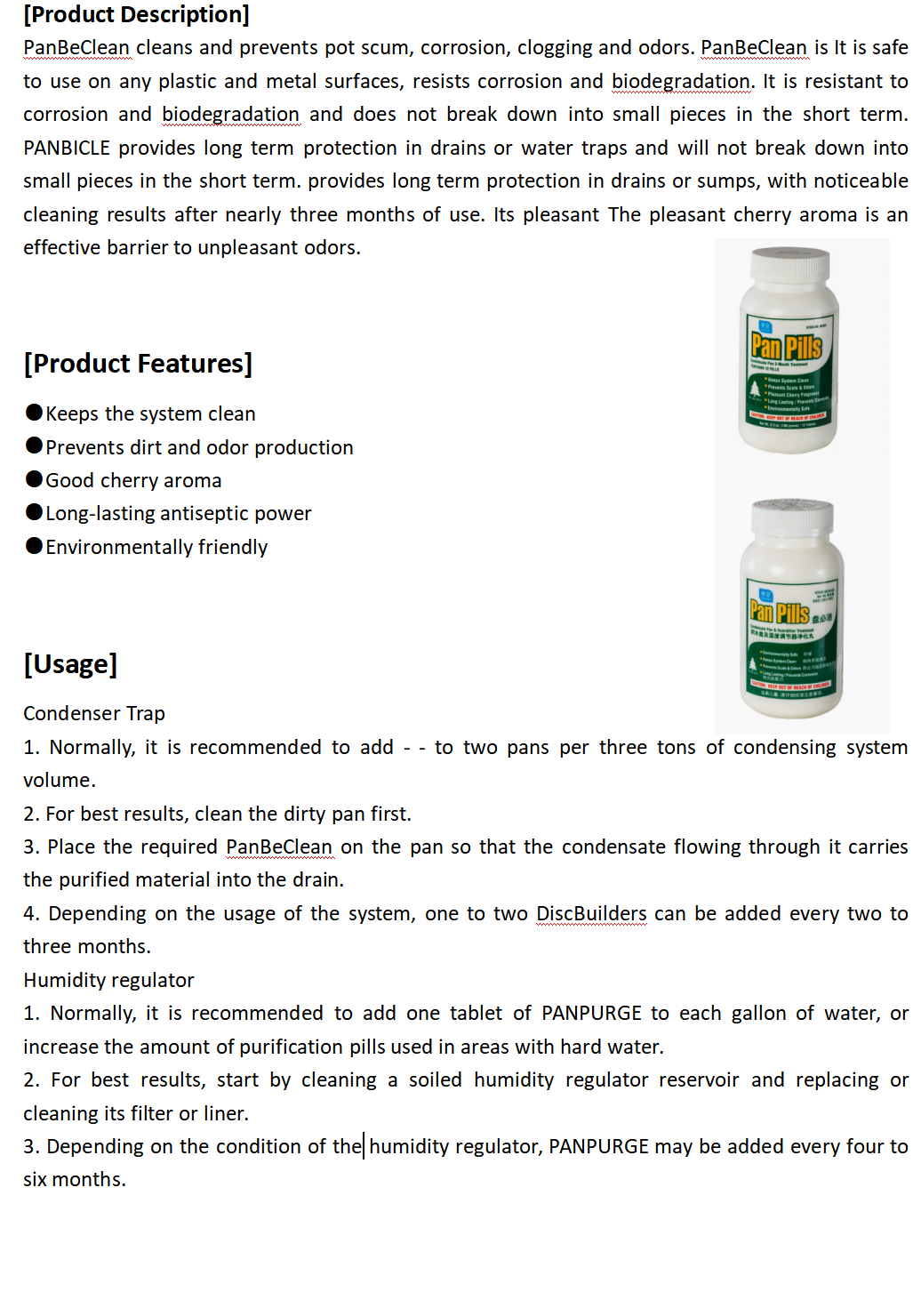 Air Conditioning Sterilisation & Anti-Mould Tablet (Pan Pills),180G