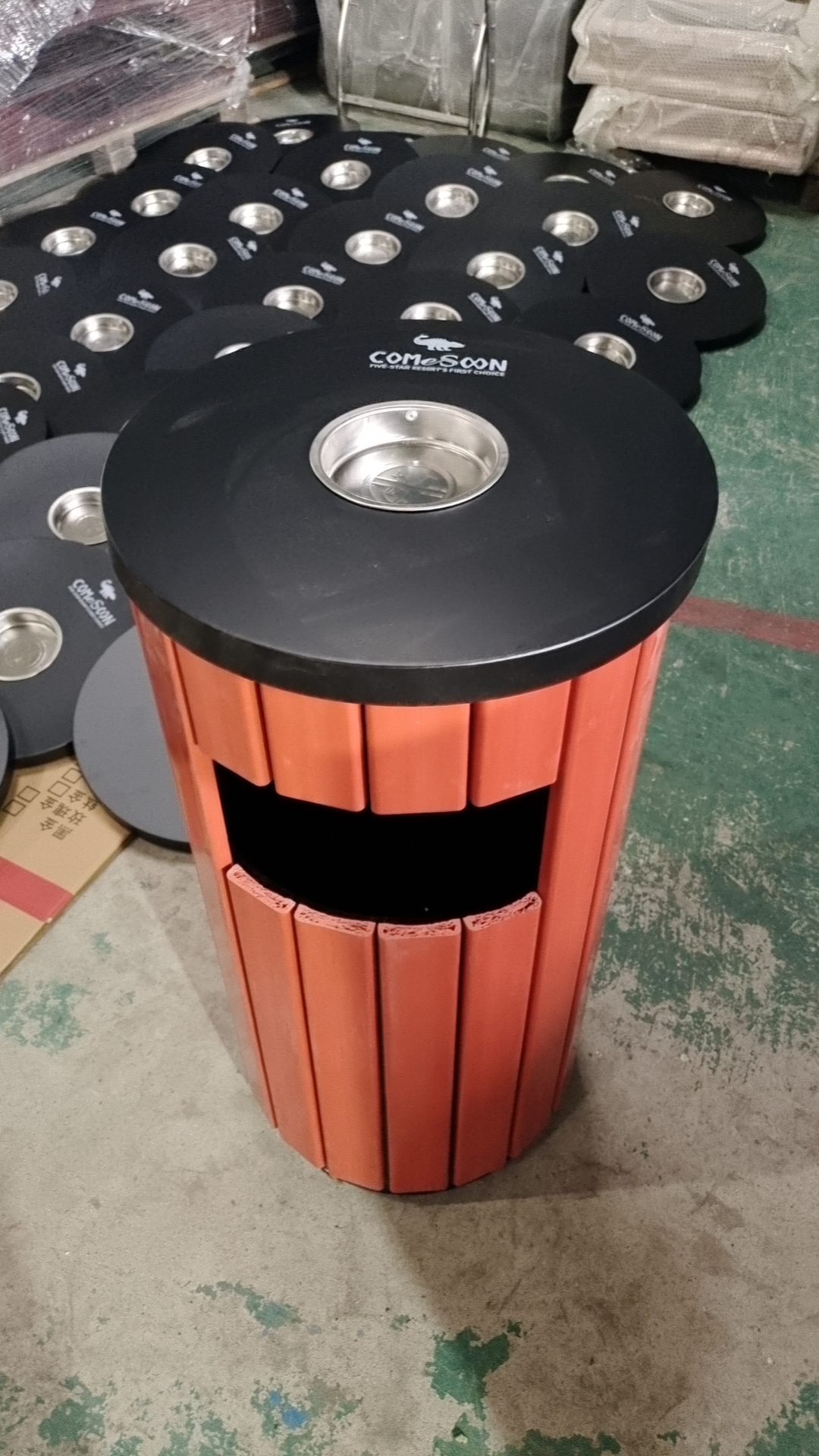 Outdoor Rubbish Bin，304 Stainless Steel，400*H765mm