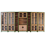 Siamese glass cabinet