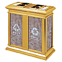 Outdoor Trash Can, SS201, L630 * W310 * H700mm