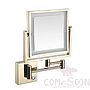 Led Makeup Mirror-Concealed Installation / Double-Sided Mirror - Zirconium gold - 8 inch (20cm) Single - Copper + SUS304