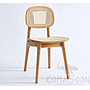 Rattan solid wood dining chair-43*40*81cm