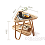 Bamboo and rattan side table-48*48*52cm