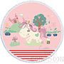 Cartoon Microfiber Beach Towel，Microfiber，150*150cm