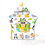 Kid's Cape Beach Towel,Microfiber，60*80cm