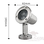 RGB Underwater Light-3WW82*H140 mm