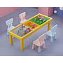 Solid wood children's building table-120*50cm