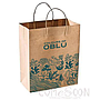 Kraft Carrying Bag M-SIZED  W/LOGO，L20*W10*H25cm