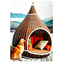 Sunshade Rattan Lounger