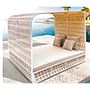Outdoor Woven Rattan Shade Bed, W1.5*L2.1*H2 m