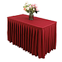 Table Skirting(120*45+75cm)-Wine red