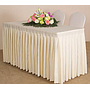 Rectangle Table Skirting(120*45+75cm)-Creamy white